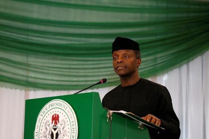 Nigeria's Vice President Yemi Osinbajo speaks at the Regional Protection Dialogue meeting on Lake Chad basin in Abuja, Nigeria June 8, 2016. REUTERS/Afolabi Sotunde