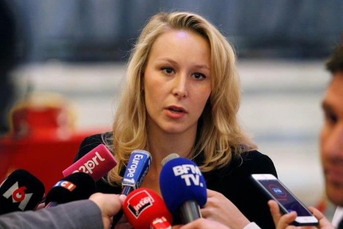 Marion Marechal-Le Pen, niece of losing French presidential candidate Marion Le Pen announced Tuesday she is quitting politics "for some time".This picture was taken last month.