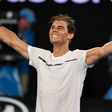 Spain's Rafael Nadal celebrates victory against Bulgaria's Grigor Dimitrov in the semi-finals of the Australian Open in Melbourne on January 27, 2017