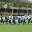 Super Eagles Team B warming up against Tunisia in African Nations Championship