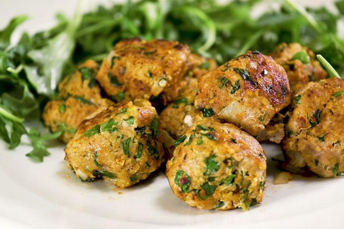 kale quinoa meat bombs