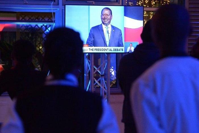 Veteran opposition politician Raila Odinga was the only candidate to show up at Monday's election debate