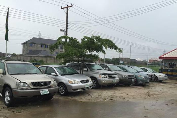 Stolen cars recovered by the police