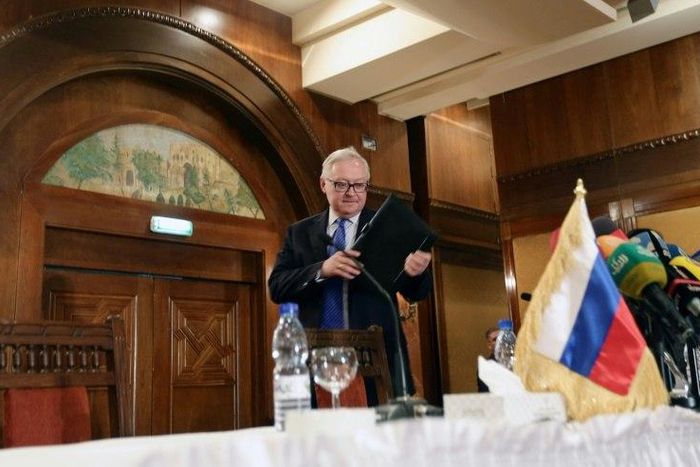 After the meeting Russia's deputy foreign minister Sergei Ryabkov, seen in 2014, asked by journalists if the issue of the diplomatic compounds had been resolved, replied: "Almost, almost"