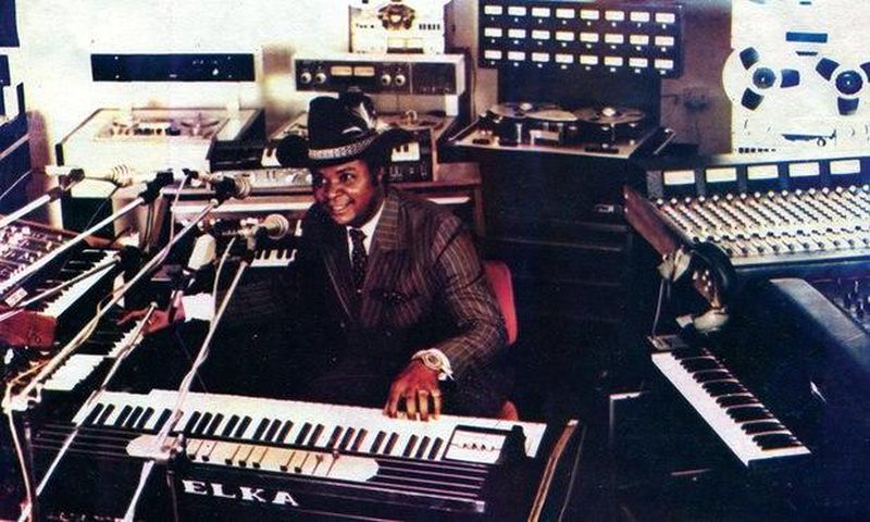 William Onyeabor on the cover of his 1985 album "Anything You Sow."