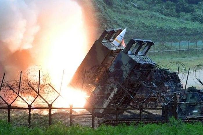 A July 29, 2017 handout from Seoul's Defense Ministry shows US Army missiles firing into the East Sea. The Pentagon is reviewing the size warheads Seoul can deploy amid continued saber-rattling from North Korea