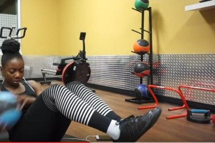 Yenny Adepoju does the Seated Oblique Twist