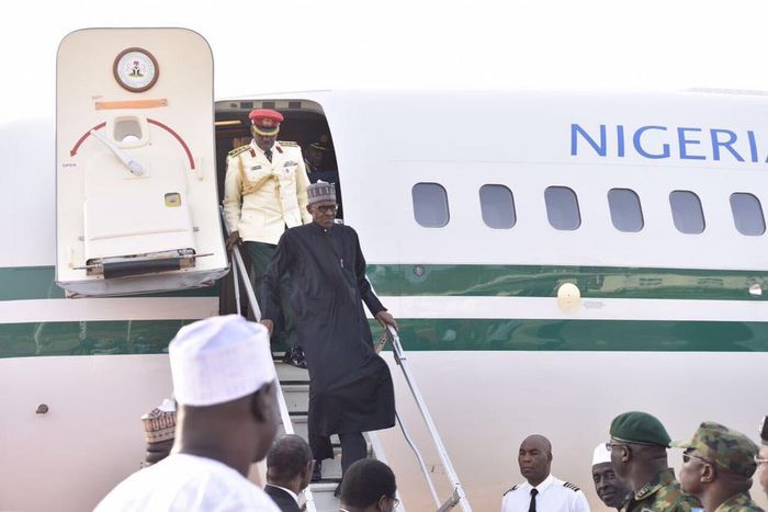Buhari returns home after many days of treatment in United Kingdom.