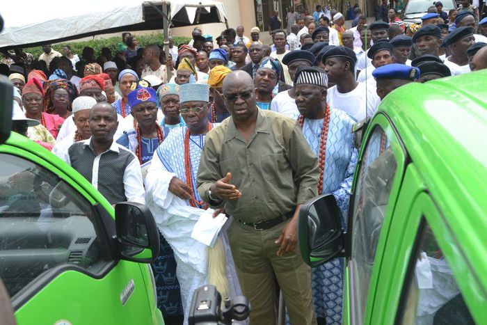 Gov Fayose with stakeholders at the inauguration
