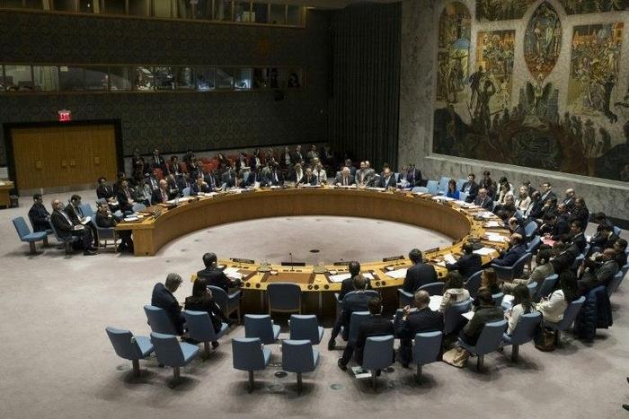Members of the United Nations Security Council meet at UN headquarters, April 5, 2017 in New York City