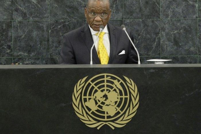 Former Lesotho Prime Minister Thomas Thabane's (seen in 2013) All Basotho Convention (ABC) won 48 parliamentary seats and will form a coalition with three other parties to obtain the required 61-seat majority