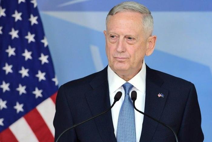 US Defence Secretary James Mattis addresses the press at NATO headquarters in Brussels on February 15, 2017