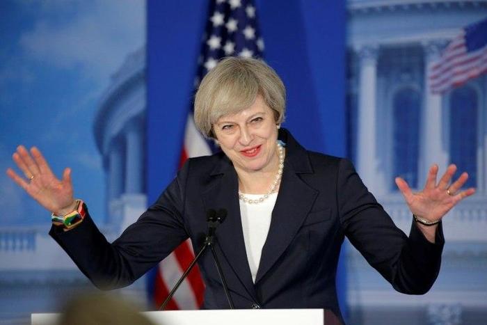 British Prime Minister Theresa May attends the Congress of Tomorrow Republican Member Retreat on January 26, 2017 at the Loews Philadelphia Hotel in Philadelphia, Pennsylvania