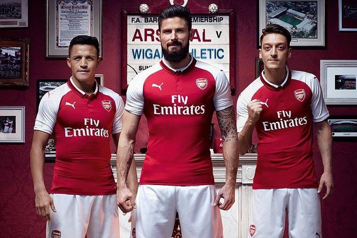 Alexis Sanchez, Olivier Giroud and  Mesut Ozil