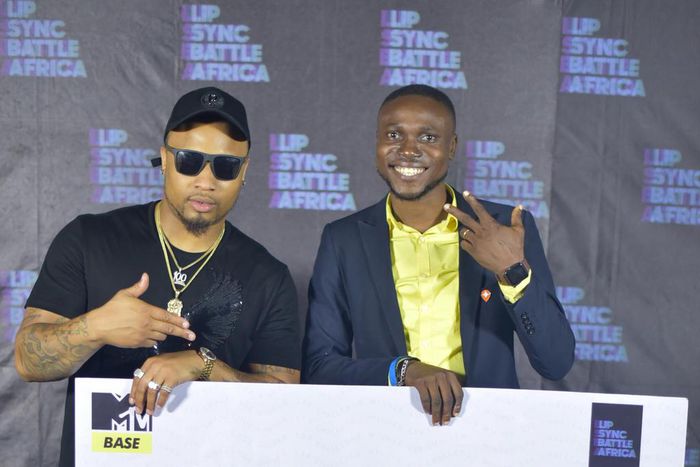 B Red and Oluwaseun Adegoke at the special Lip Sync Battle Africa Wrap Up Party held at Club Quilox.