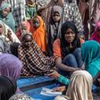 Neemah Arigbabu in the midst of the IDPs