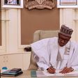 President Buhari returns to his work desk