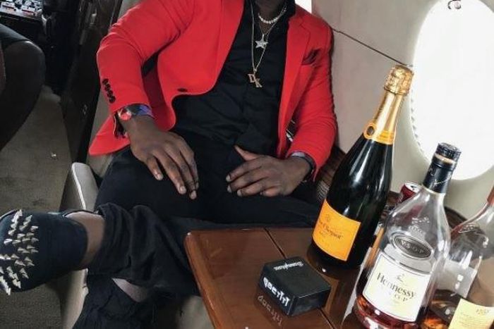 Dammy Krane in the private jet