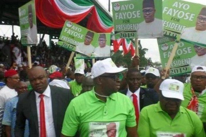 Gov Ayodele Fayose launches presidential ambition at PDP convention