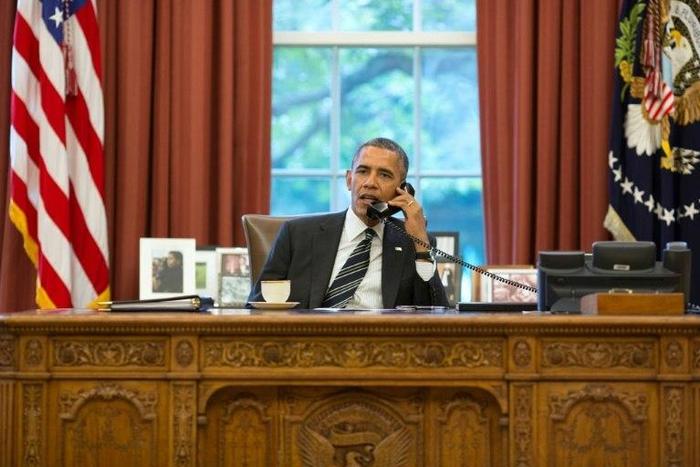 Barack Obama speaks with Iranian President Hassan Rouhani in 2013, ahead of the signing of the nuclear agreement, a key part of the former US president's legacy