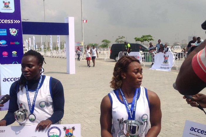Some of the female winners at the Lagos City Marathon 2017
