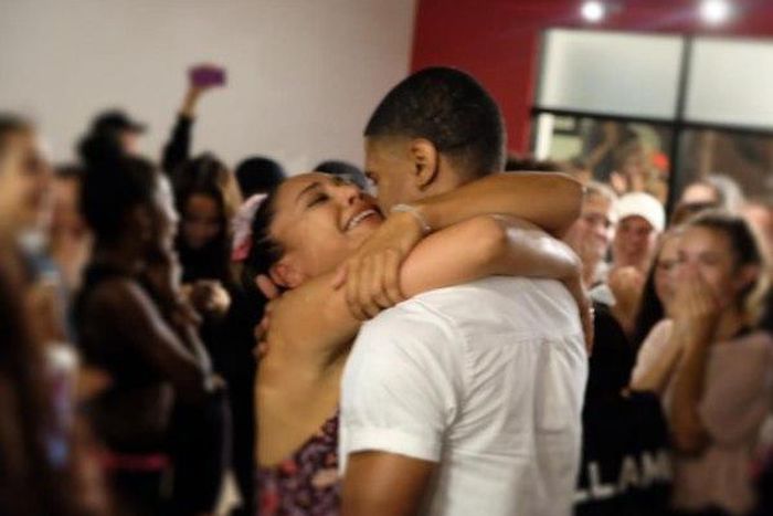 Dancer pulls off the smoothest proposal stunt