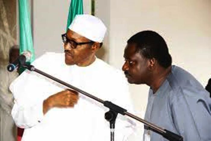 President Muhammadu Buhari and Femi Adesina