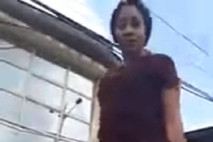 This lady took out her anger on the 'innocent' vehicle