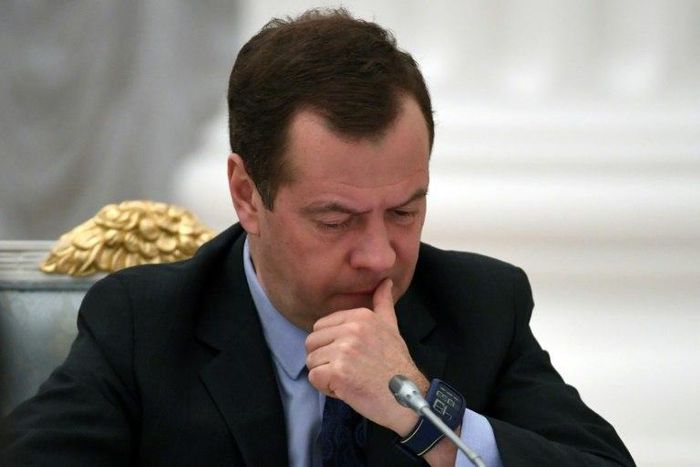 In televised remarks, Russian Prime Minister Dmitry Medvedev said opposition leader Alexei Navalny "says that 'everyone is horrible, choose me for president'