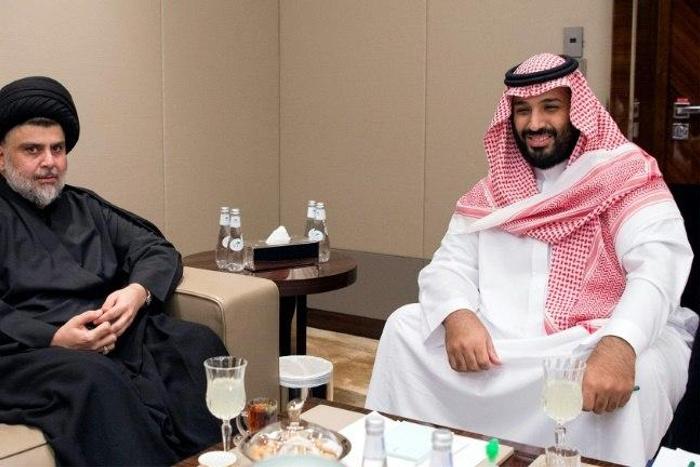 A handout picture provided by the Saudi Royal Palace on July 30, 2017 shows Crown Prince Mohammed bin Salman (R) receiving prominent Iraqi Shiite cleric Moqtada al-Sadr in Jeddah