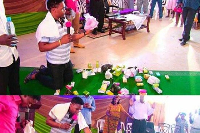 Prophet Anointed Bernard praying on the divine soaps