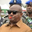 Rivers Governor Nyesom Wike blows a whistle