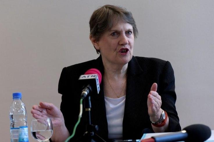 United Nations Development Programme (UNDP) General Director and New Zealand former Prime Minister Helen Clark delivers a press conference to support her candidacy to take over the position of United Nation Secretary General on May 25, 2016