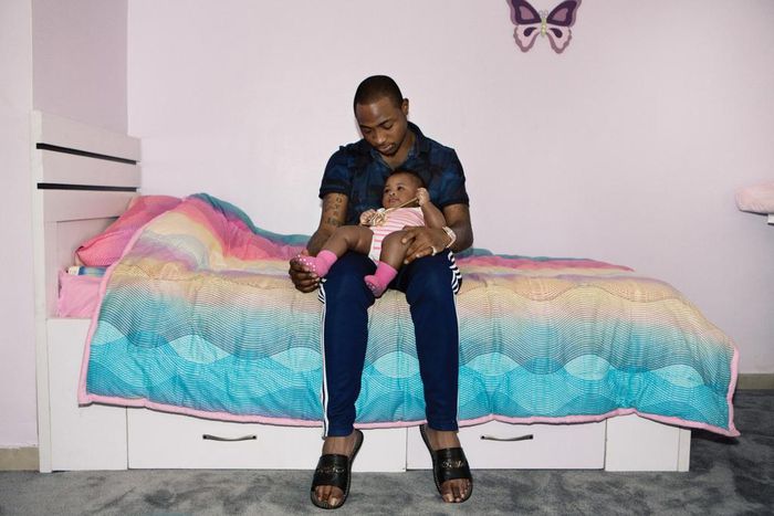 Davido and daughter for The Fader magazine