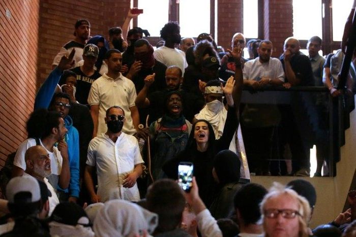 Protesters poured into the Kensington and Chelsea town hall in London on Friday, accusing officials of negligence over the deadly fire at the Grenfell Tower residential block