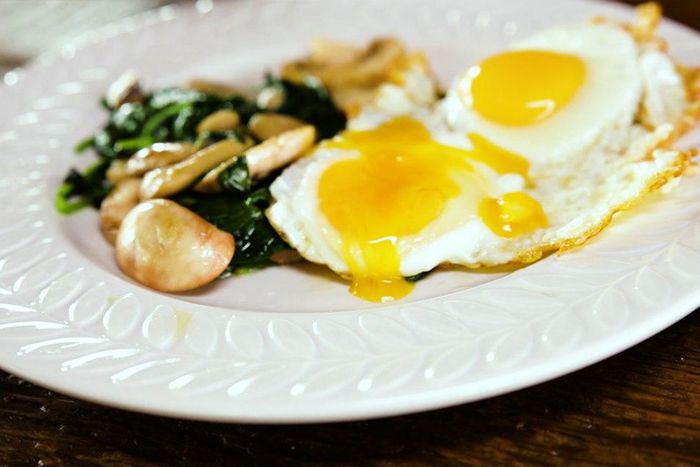 eggs and greens