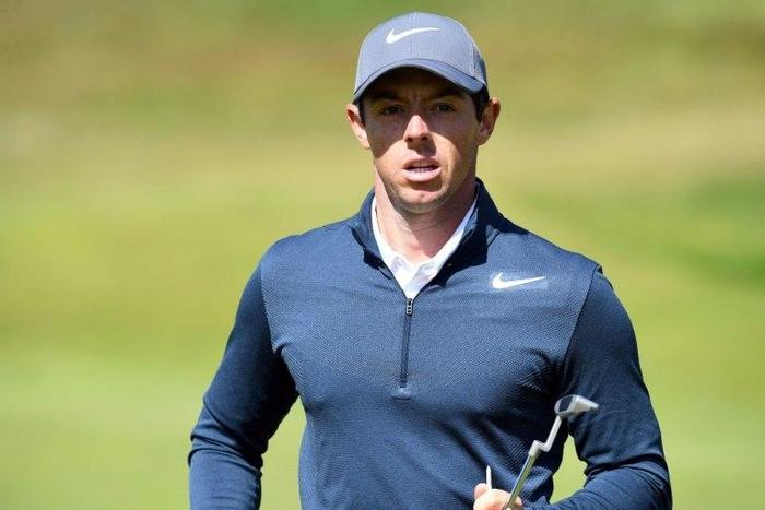 Northern Ireland golfer Rory McIlroy practices at the Royal Birkdale golf course in north west England, on July 16, 2017
