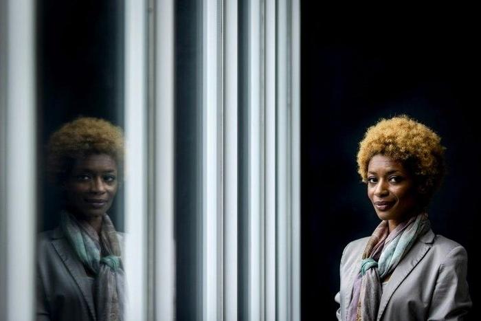 Former Dutch TV and radio presenter, now leader of the country's newest political party, Artikel 1, Sylvana Simons, seen in Rotterdam