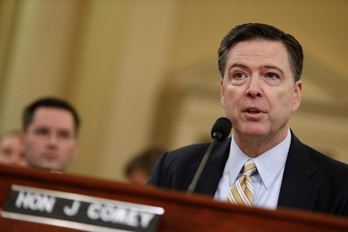 FBI Director James Comey testifies before the House Intelligence Committee hearing into alleged Russian meddling in the 2016 U.S. election, on Capitol Hill in Washington, U.S., March 20, 2017.