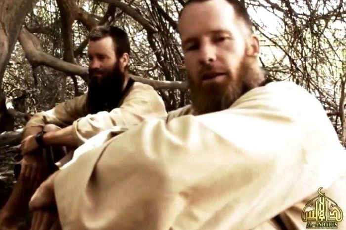 Swedish national Johan Gustafsson and Stephen were kidnapped by al-Qaeda in Mali in 2011 with a Dutchman, Sjaak Rijke. This picture comes from a purported al-Qaeda video in 2015 -- Gustafsson is seen on the left and McGown on the right