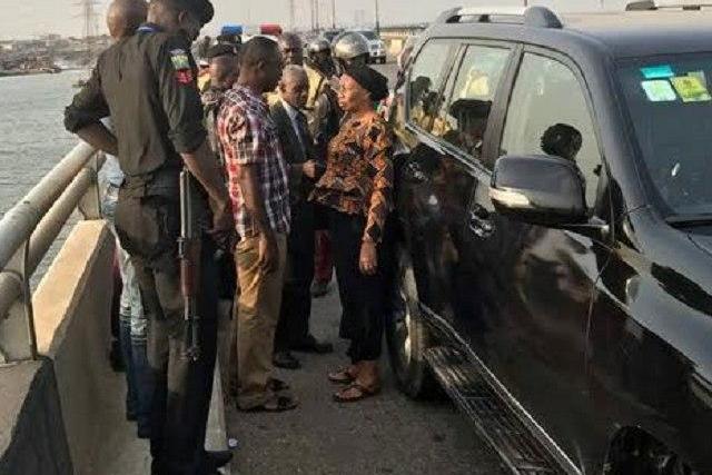 The scene of the suicide on the Third Mainland Bridge