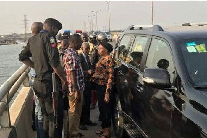 The scene of the suicide on the Third Mainland Bridge