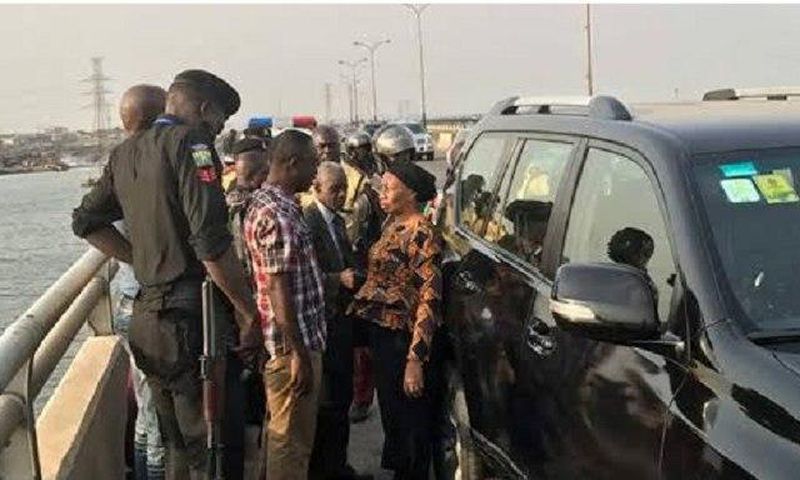 The scene of the suicide on the Third Mainland Bridge
