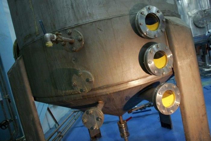 Machines use yellow cake to produce uranium hexafluoride (UF6) at a nuclear plant in Iran