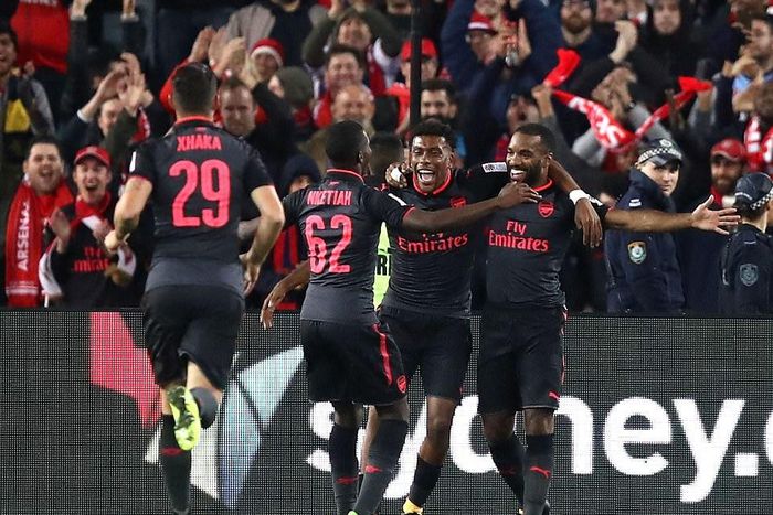 Alex Iwobi and Alexandre Lacazette