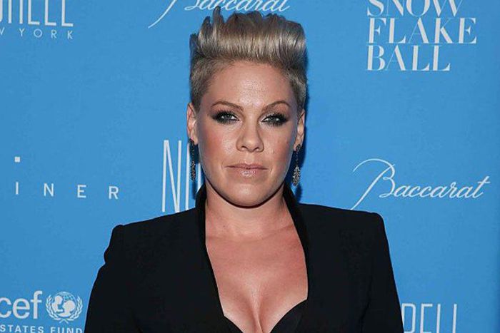 Pink shares a post of breastfeeding her son.