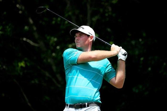 Grayson Murray of the United States plays his shot from the 11th tee on July 23, 2017