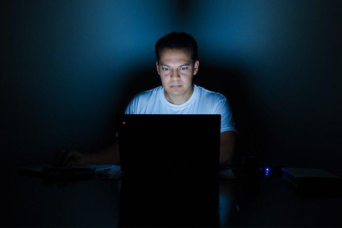 Late night computer user.