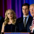 Donald Trump with his daughter Tiffany, left, and son-in-law Jared Kushner, June 7, 2016, in Briarcliff Manor, New York.