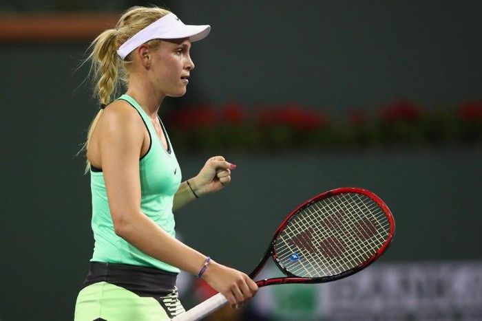 Croatia's Donna Vekic, pictured in March 2017, defeated British Johanna Konta at the Nottingham Open final